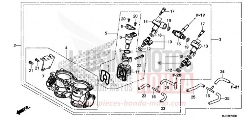 CORPS DE PAPILLON CRF1000AH de 2017